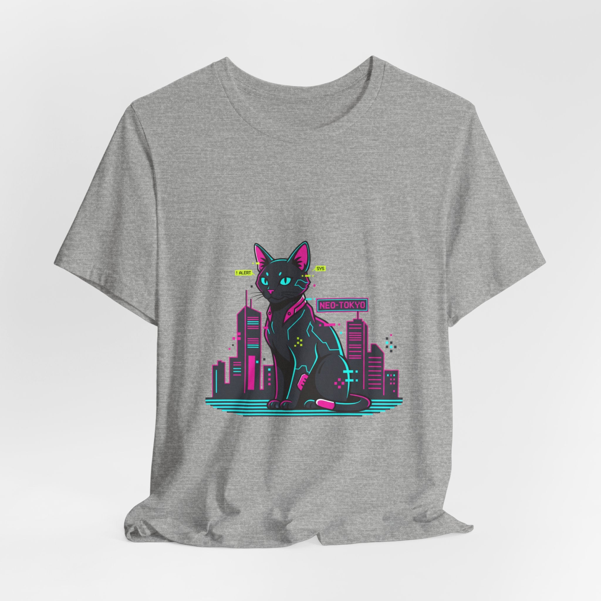 Cyber Cat City Tee | Retro OS Error, pixel popup aesthetic