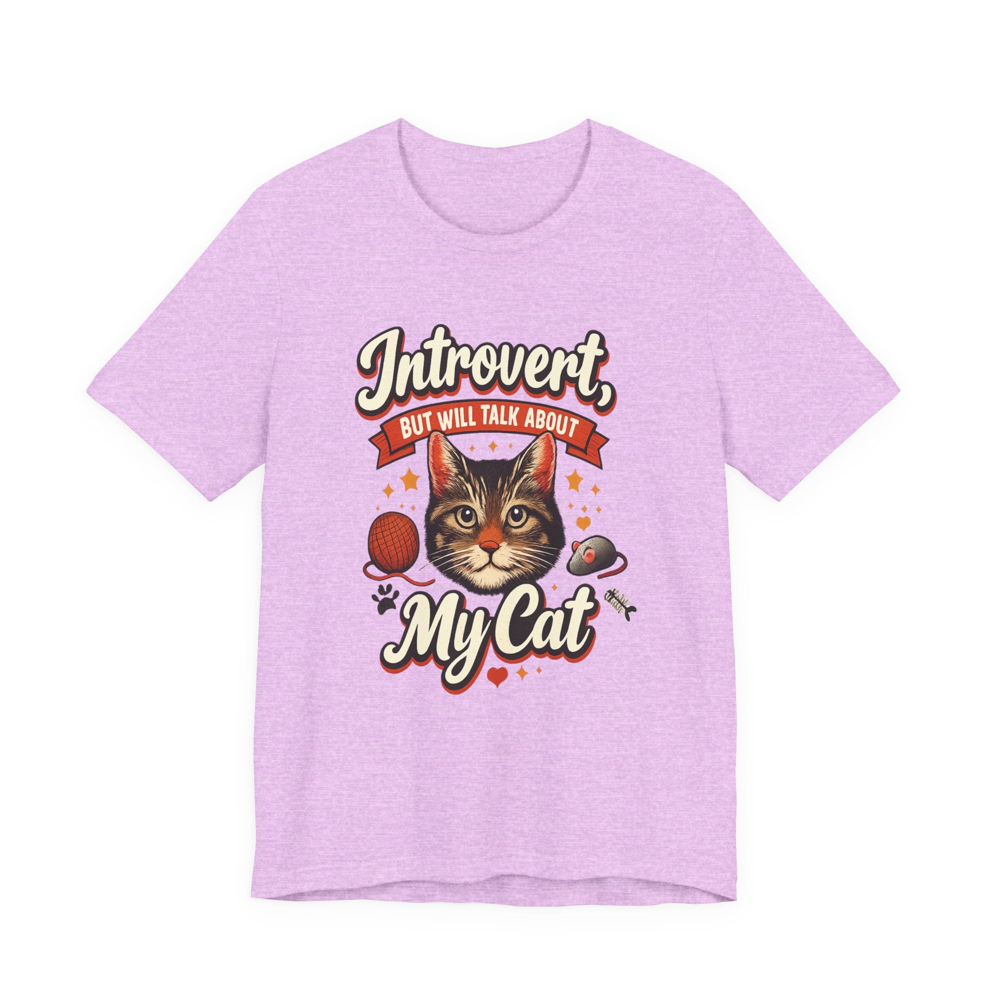 Introvert But Will Talk About My Cat T-Shirt — Funny Cat Lover Tee