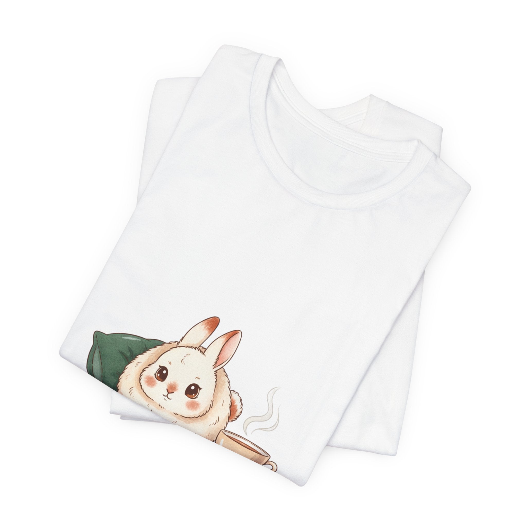 Cozy Moments Bunny Illustration Tee | cute animal illustration, winter forest art