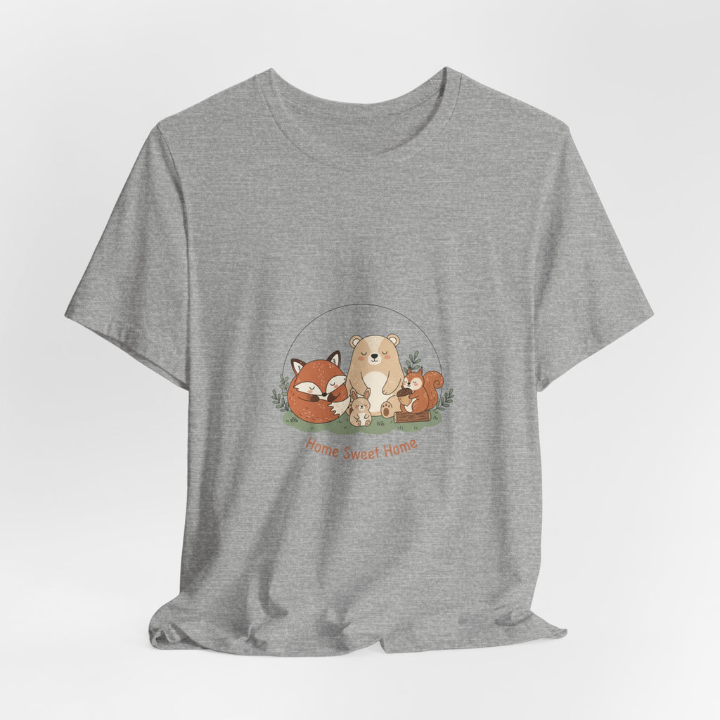 Cozy Winter Forest Critters Tee | cute animal illustration