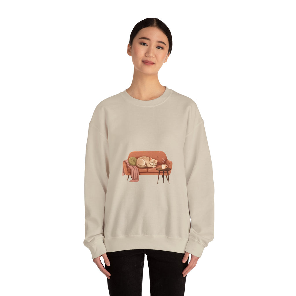 Cozy Couch Illustration Sweatshirt | hygge, cozycore