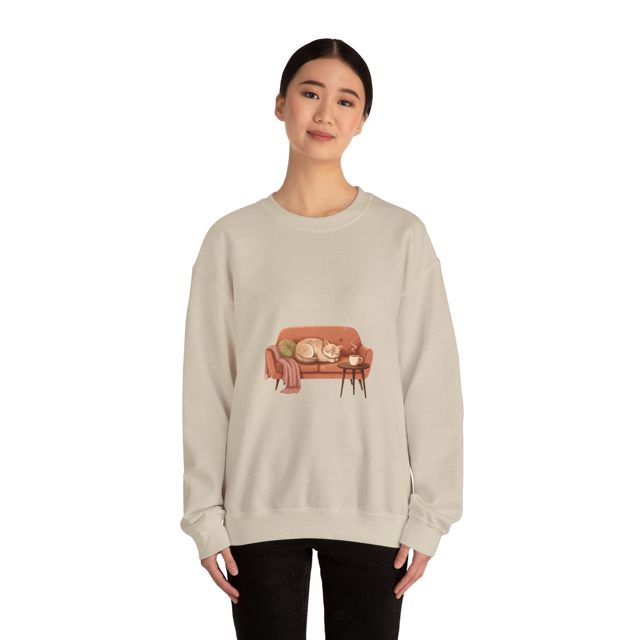 Cozy Couch Illustration Sweatshirt | hygge, cozycore