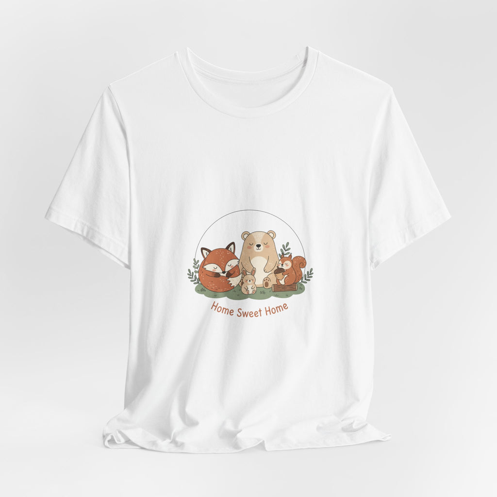 Cozy Winter Forest Critters Tee | cute animal illustration