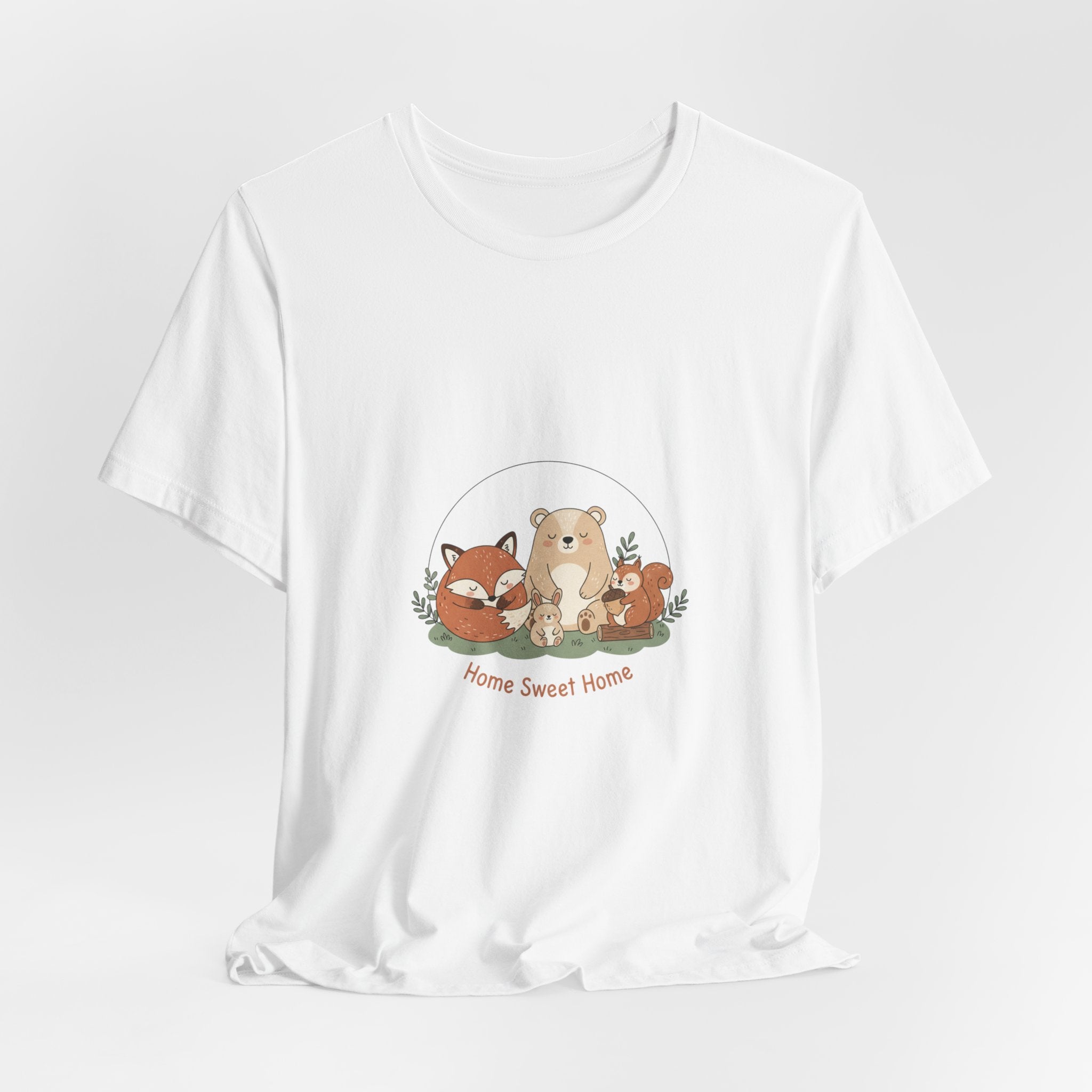 Cozy Winter Forest Critters Tee | cute animal illustration