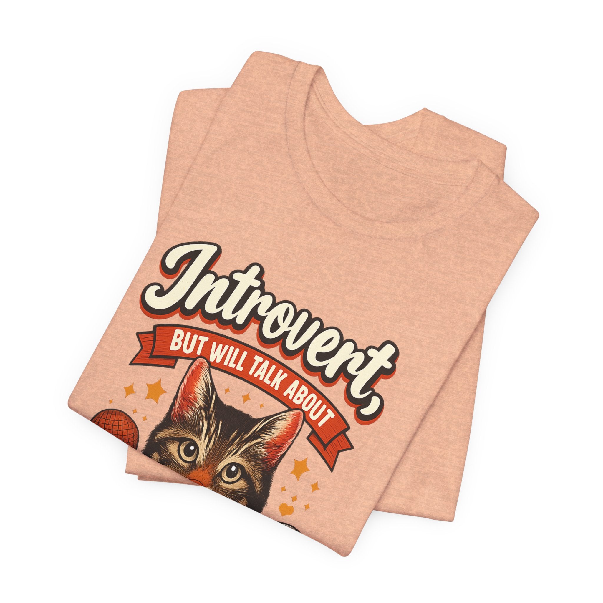 Introvert But Will Talk About My Cat T-Shirt — Funny Cat Lover Tee