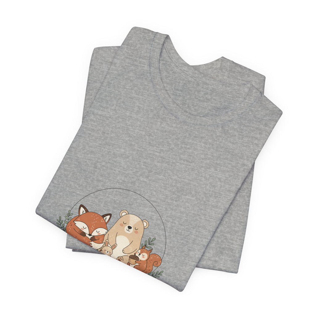 Cozy Winter Forest Critters Tee | cute animal illustration