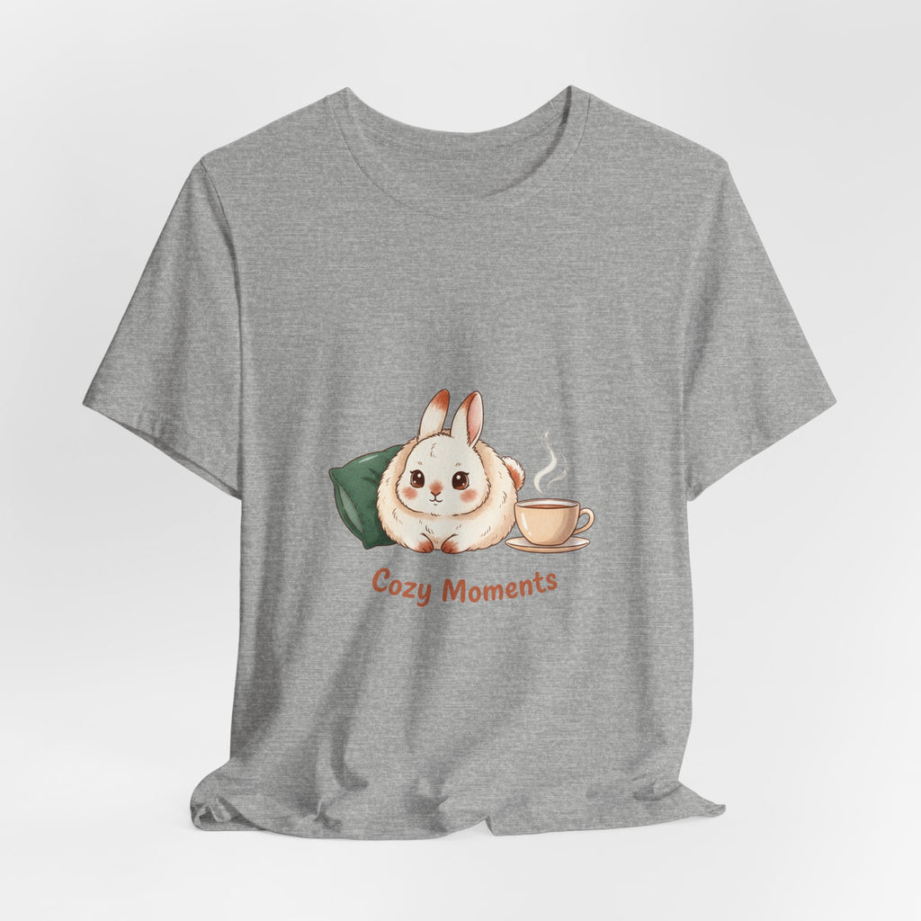 Cozy Moments Bunny Illustration Tee | cute animal illustration, winter forest art
