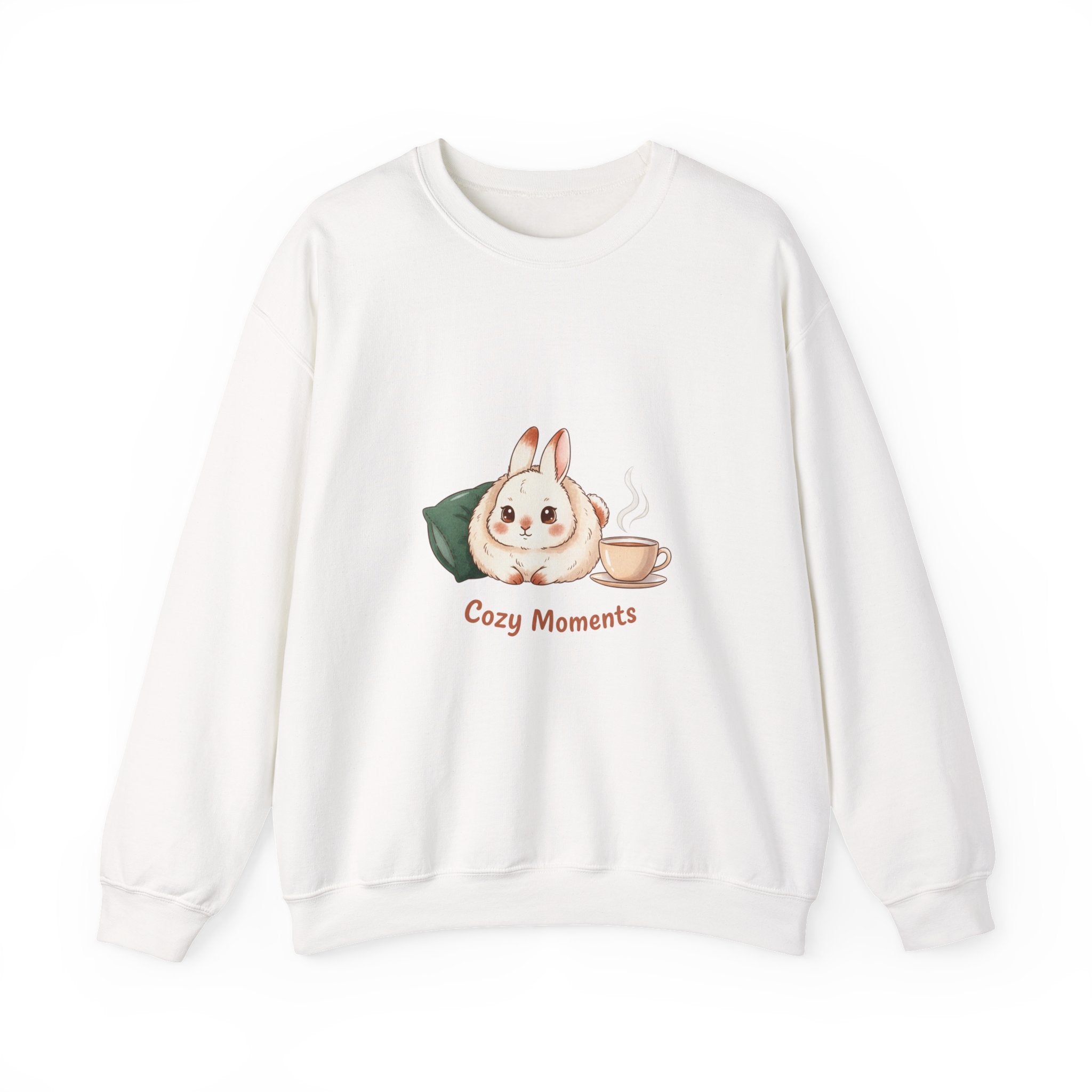 Cozy Moments Bunny Illustration Sweatshirt | cute animal illustration, winter forest art