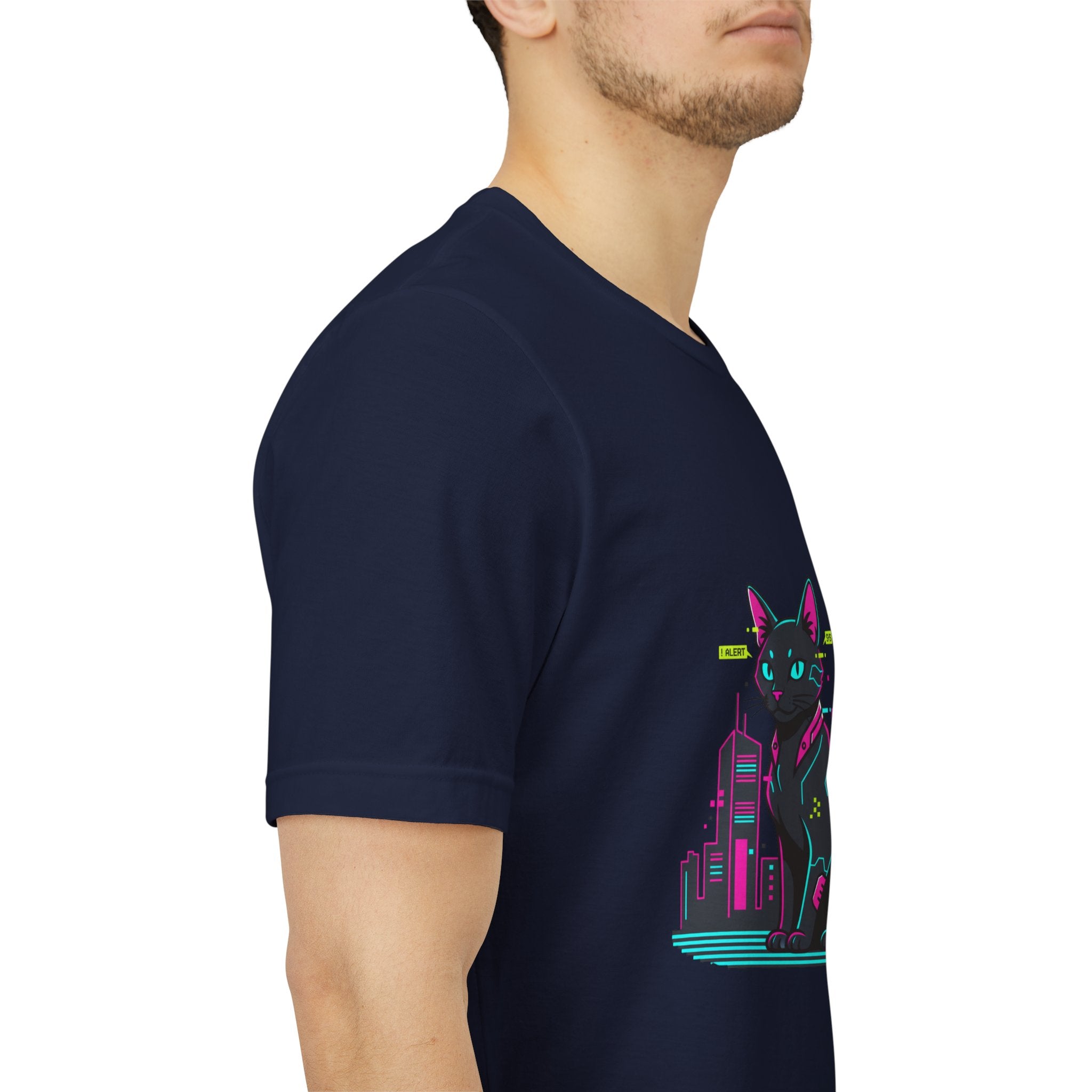 Cyber Cat City Tee | Retro OS Error, pixel popup aesthetic
