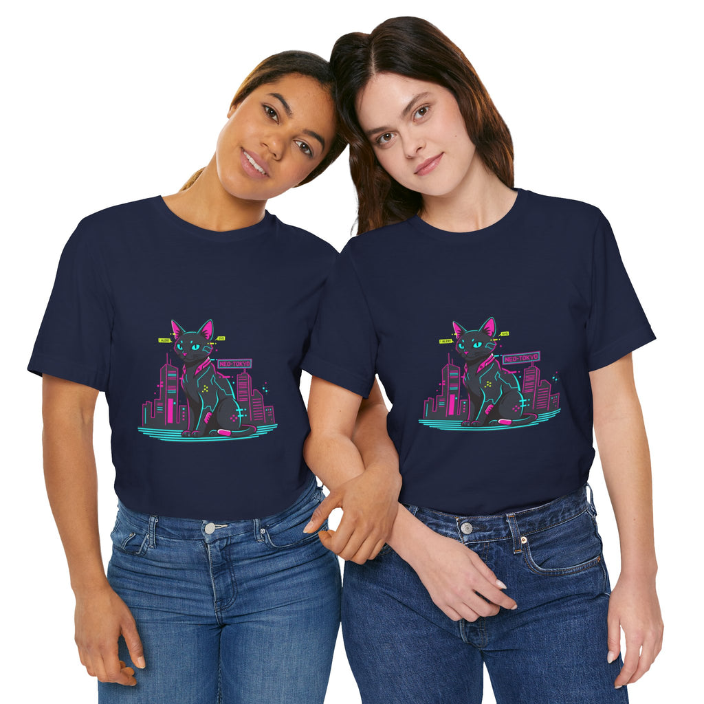 Cyber Cat City Tee | Retro OS Error, pixel popup aesthetic
