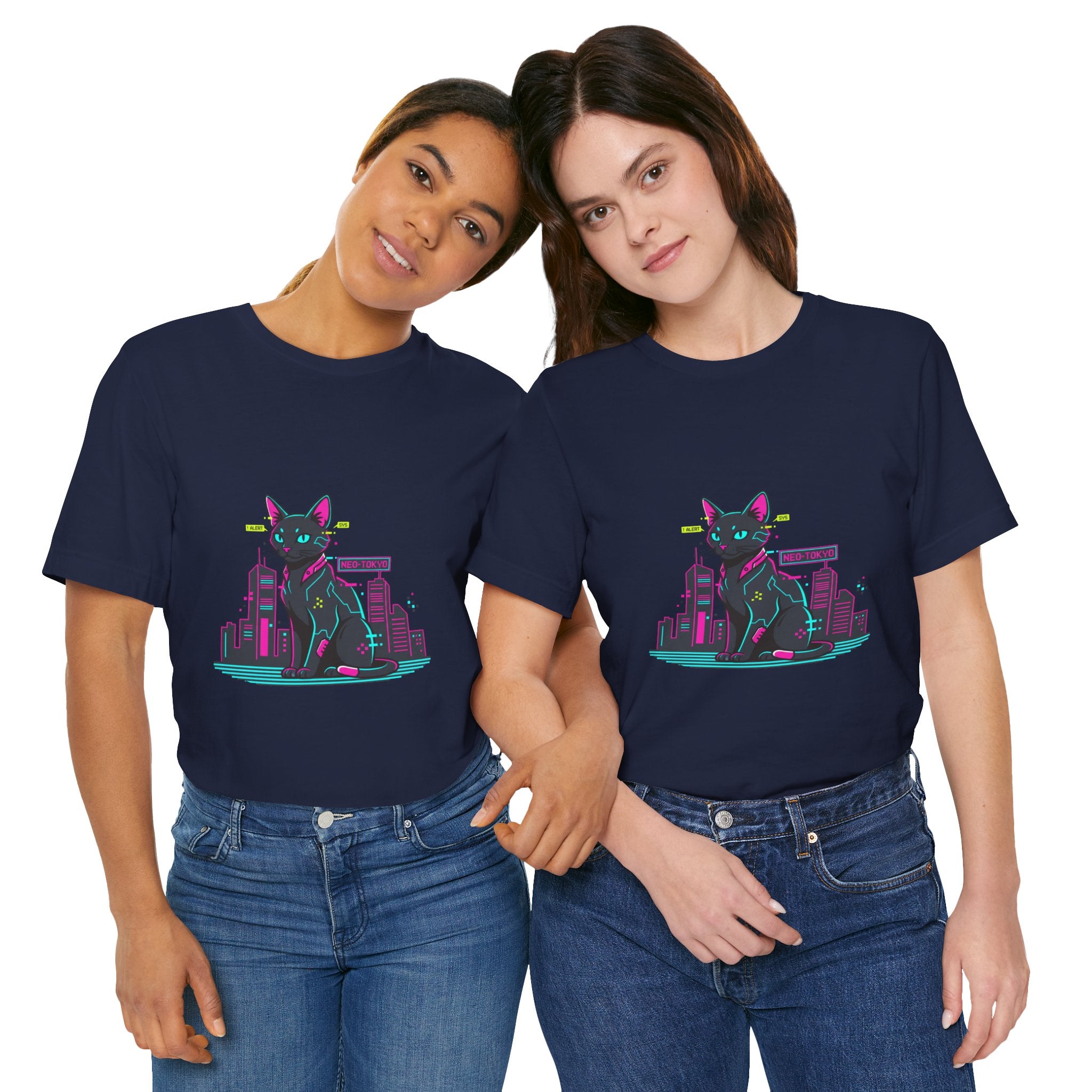 Cyber Cat City Tee | Retro OS Error, pixel popup aesthetic
