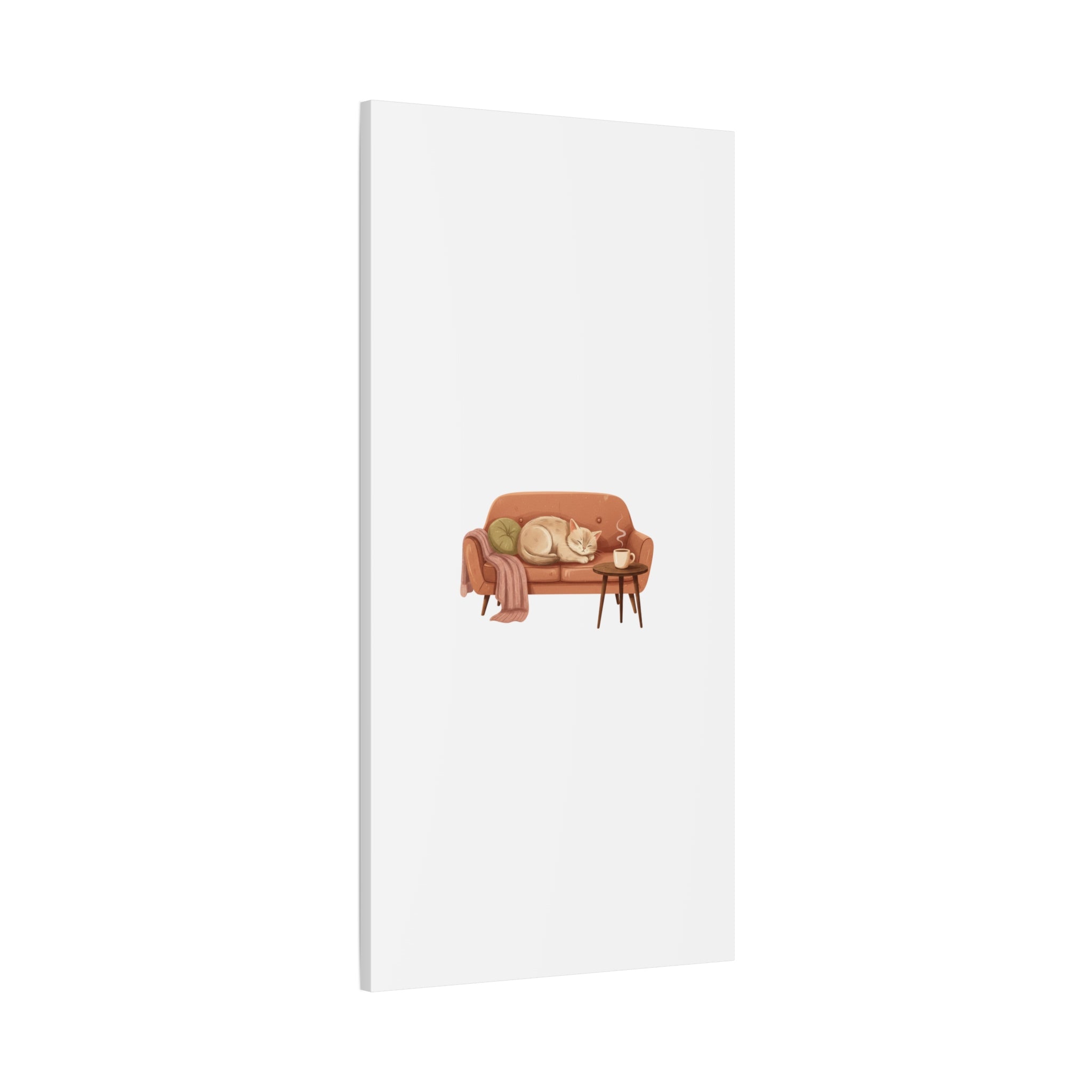 Cozy Cat on Sofa Canvas | cozycore, hygge