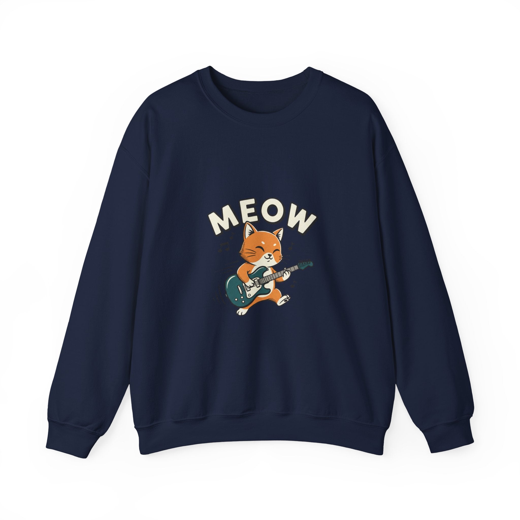 Meow Guitar Cat Sweatshirt | Loading Bar Humor, Buffering Meme