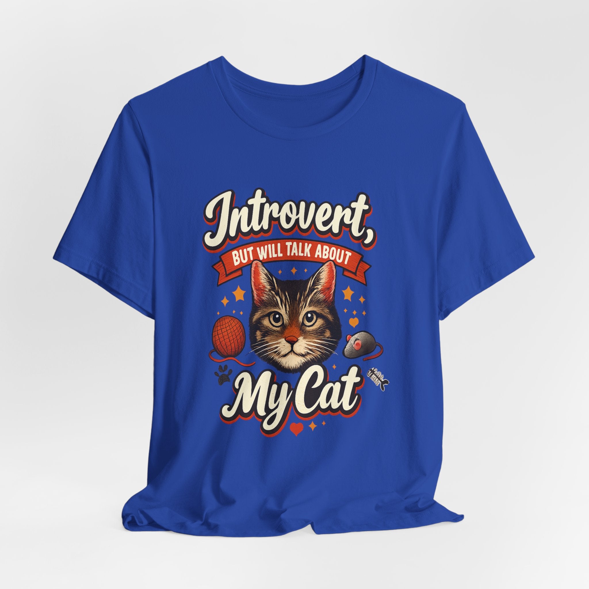 Introvert But Will Talk About My Cat T-Shirt — Funny Cat Lover Tee