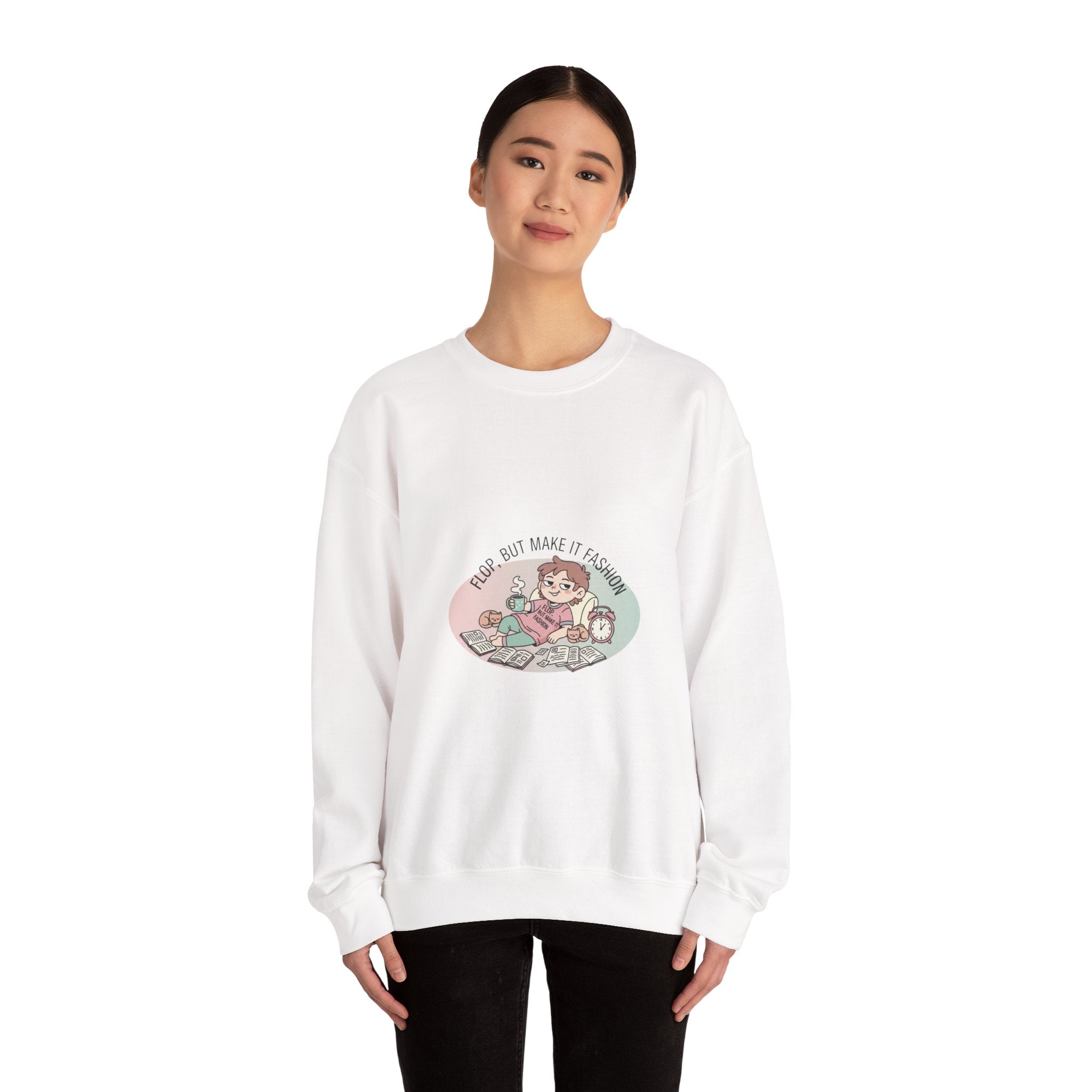 Flop Era 'Try, But Make It Fashion' Sweatshirt | burnout humor, tired memes