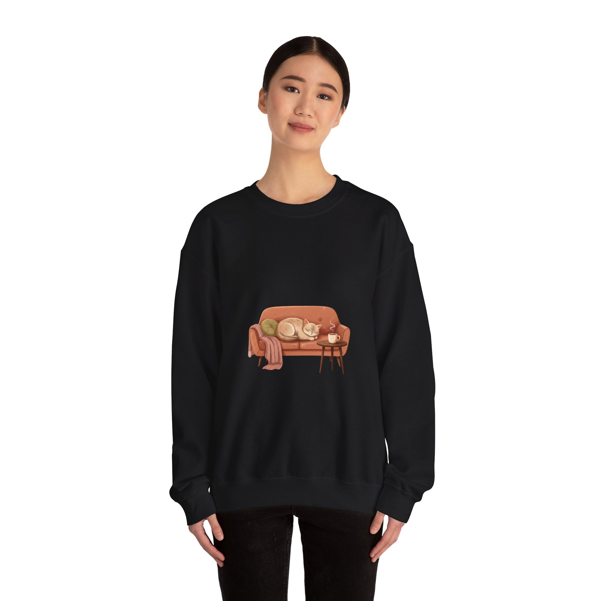 Cozy Couch Illustration Sweatshirt | hygge, cozycore