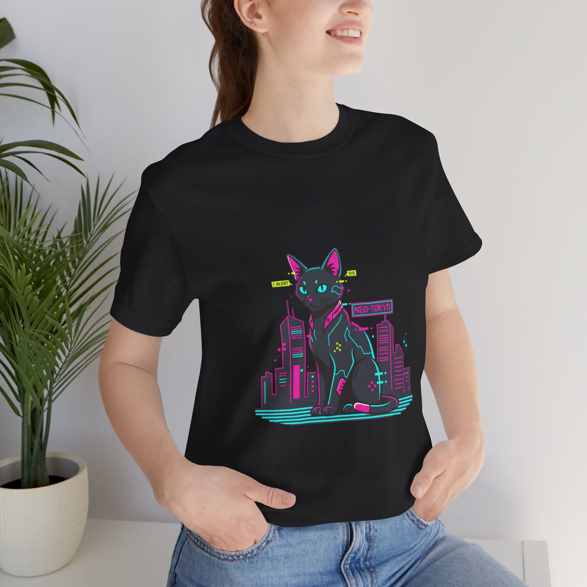 Cyber Cat City Tee | Retro OS Error, pixel popup aesthetic