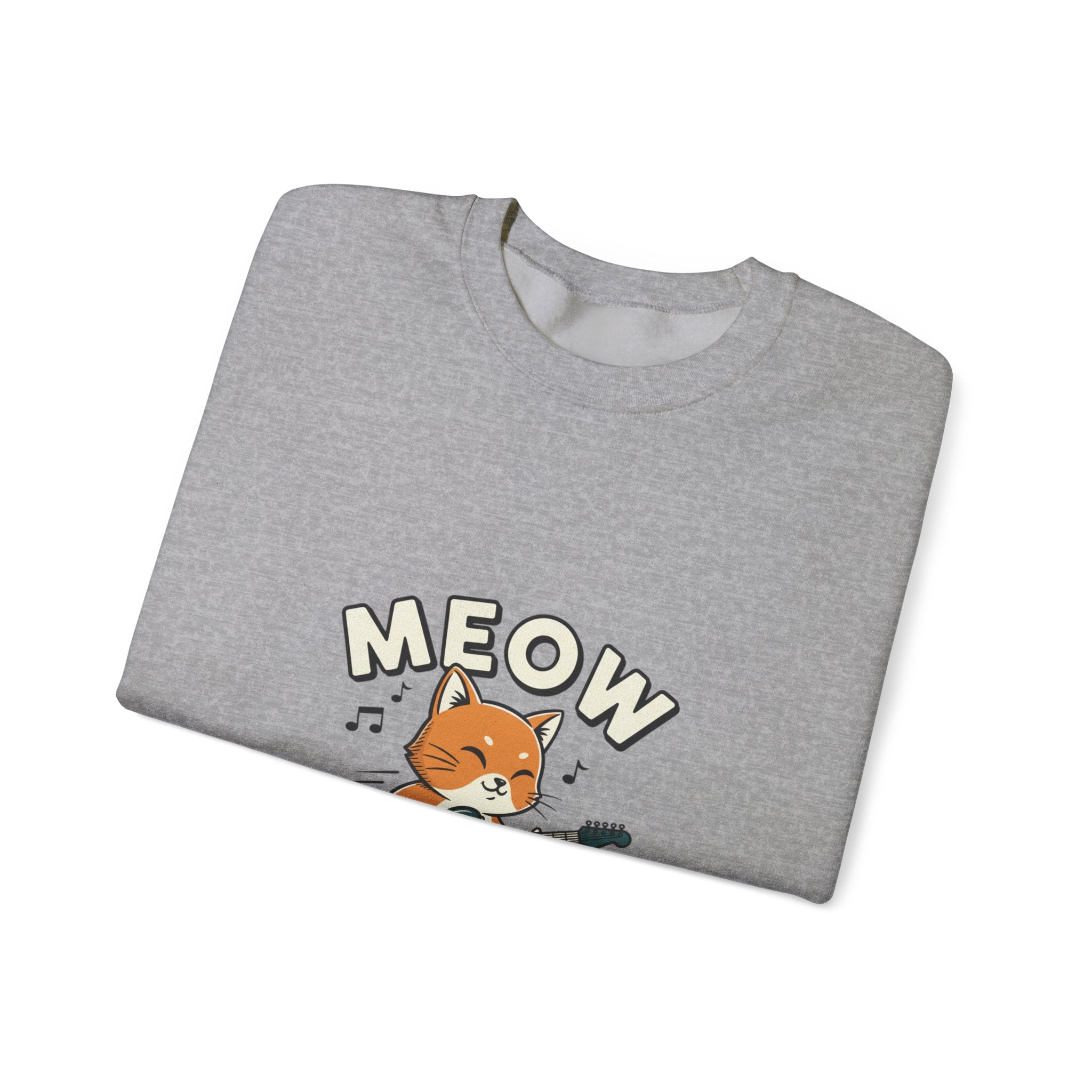 Meow Guitar Cat Sweatshirt | Loading Bar Humor, Buffering Meme