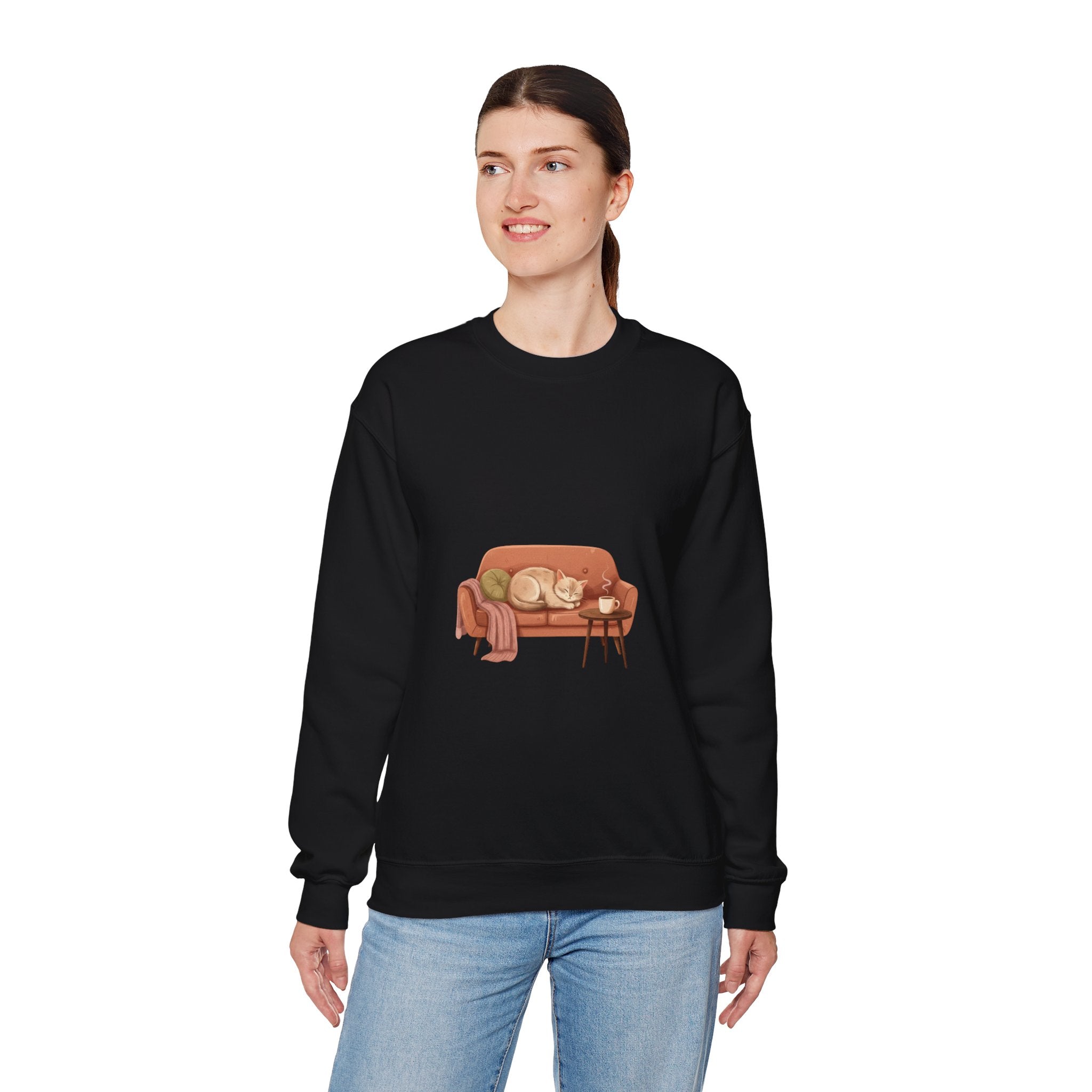 Cozy Couch Illustration Sweatshirt | hygge, cozycore