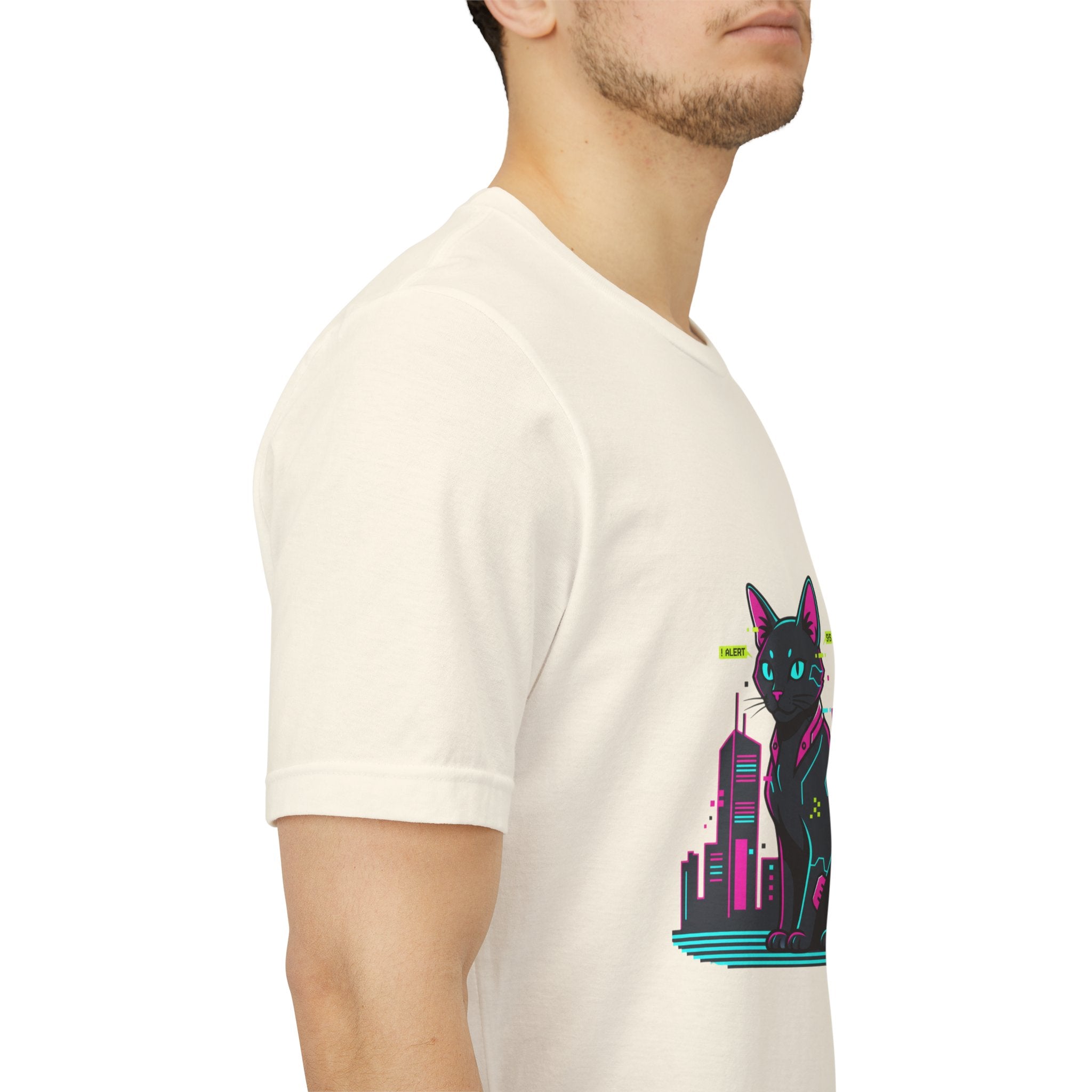 Cyber Cat City Tee | Retro OS Error, pixel popup aesthetic