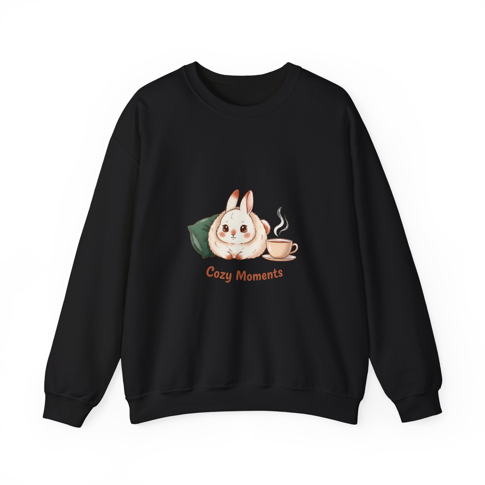 Cozy Moments Bunny Illustration Sweatshirt | cute animal illustration, winter forest art