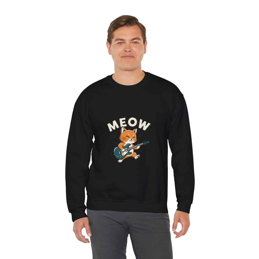 Meow Guitar Cat Sweatshirt | Loading Bar Humor, Buffering Meme
